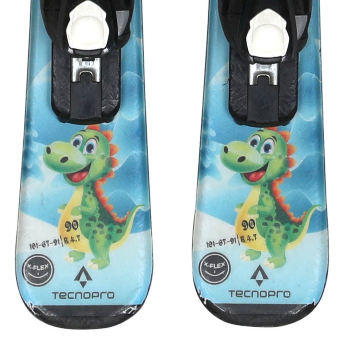 Ski occasion junior Tecnopro Dragon Boy + fixations - Qualité A