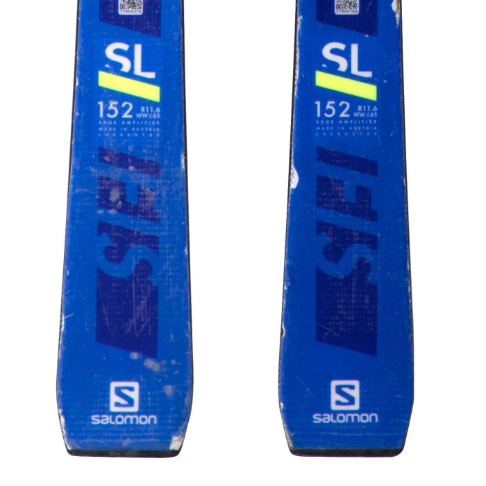 Ski occasion junior Salomon S Race SL FIS + fixations - Qualité C