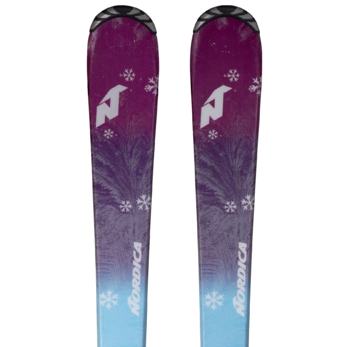Ski occasion junior Nordica Little Belle + fixations - Qualité A