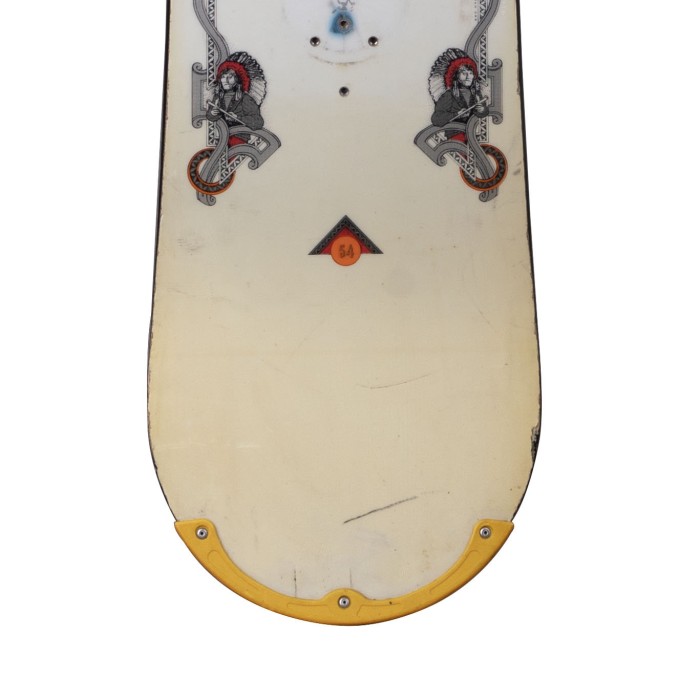 Snowboard occasion Burton White Collection + fixations coque - Qualité B