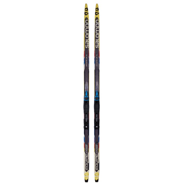 Ski de fond Classique à farter junior occasion Salomon Equipe Jr CL + fixation Prolink - Qualité A