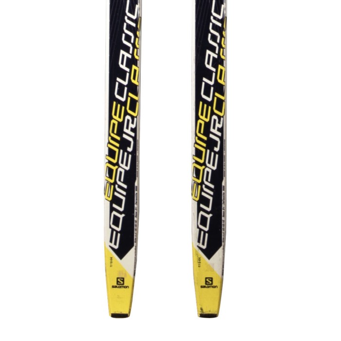 Esquí de fondo clasico que requiere encerado Salomon Equipe JR Classic + fijaciones Prolink - Calidad A