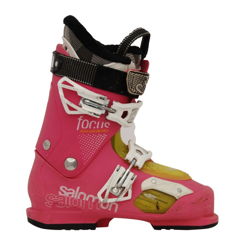 Chaussure de ski occasion Salomon Focus Rose qualité A