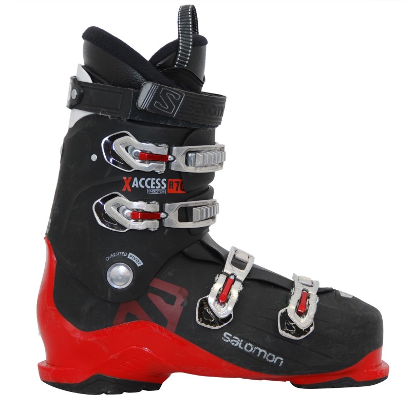 Chaussures de ski occasion Salomon X access r70 noir rouge qualité A