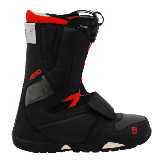 Boots occasion de snowboard occasion Nitro TlS noir rouge qualité B