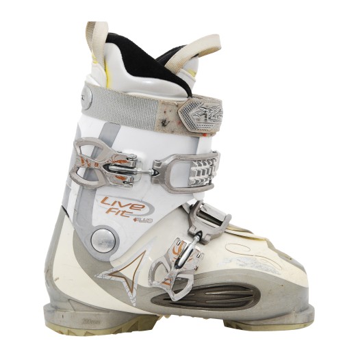 Chaussure de ski occasion Atomic femme live fit plus blanc gris