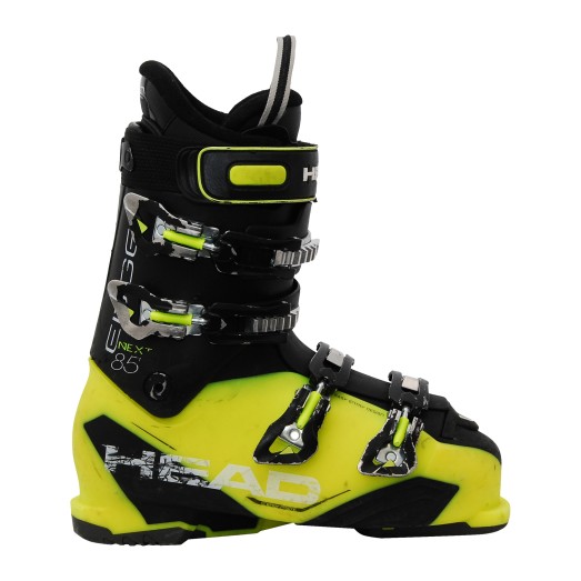Cabeza siguiente borde 85 negro amarillo usado bota de esquí