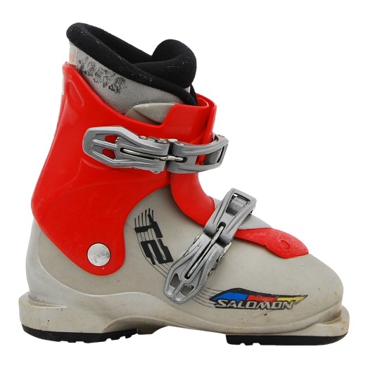 Chaussure de Ski Occasion Junior Salomon T2 T3 gris rouge