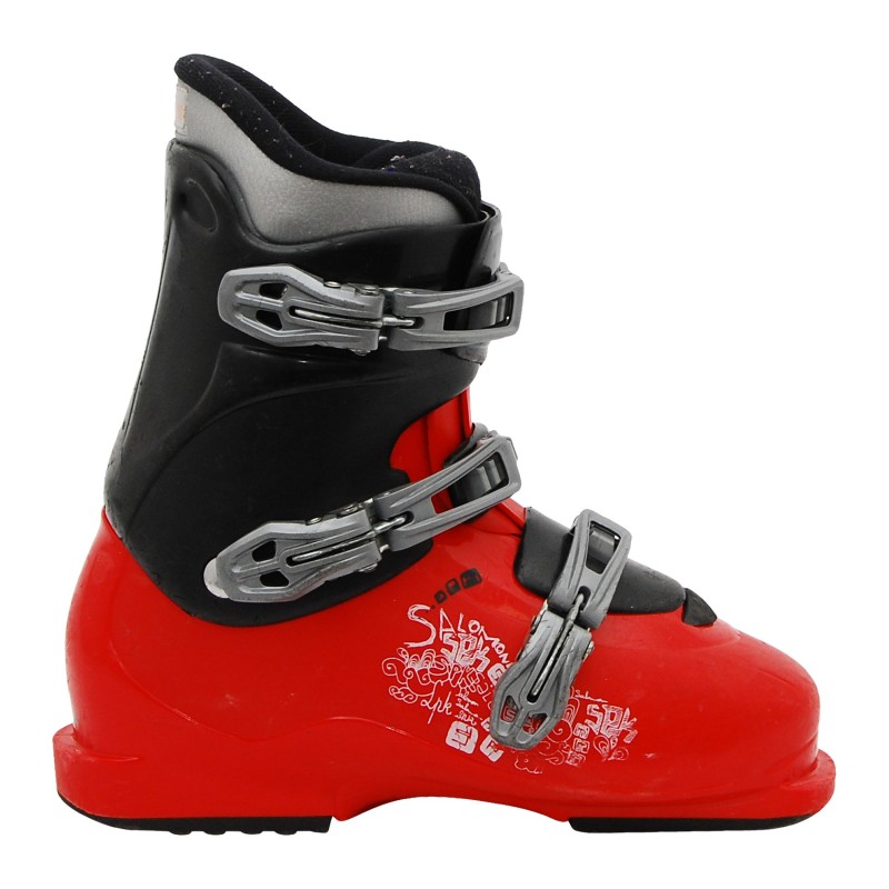 Chaussure ski occasion Salomon J SPK Red Black