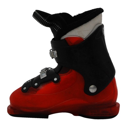 Chaussure occasion Salomon T2 T3 rouge translucide noir