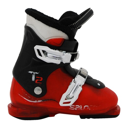 Chaussure occasion Salomon T2 T3 rouge translucide noir