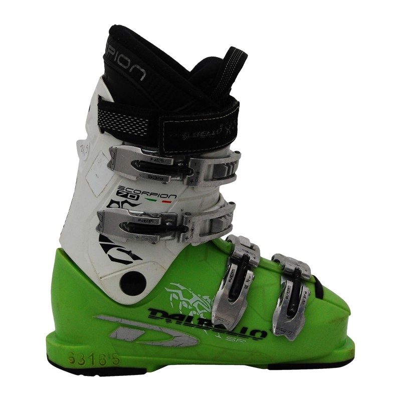 Chaussure de ski occasion junior Dalbello Scorpion 70 blanc/vert