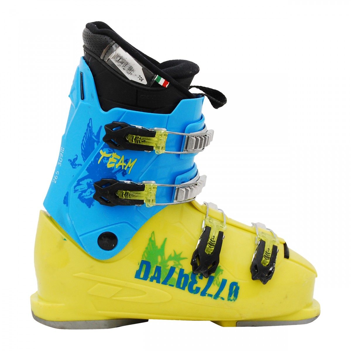 Chaussure de ski occasion junior Dalbello CX bleu/jaune