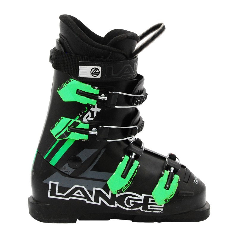 Chaussure de Ski Occasion Junior Lange RXj noir vert gris qualité A