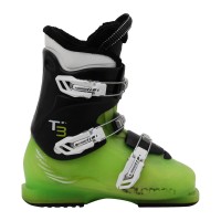 Chaussure de ski d'occasion junior Salomon T2 T3 noir/vert qualité A