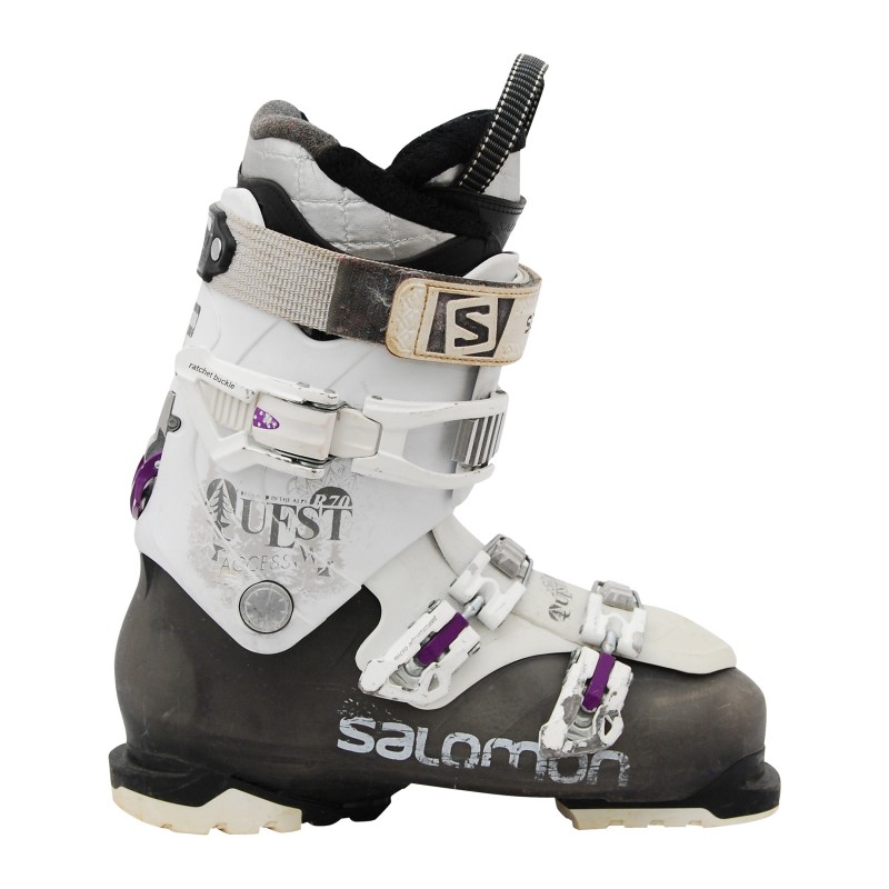 Chaussures de ski occasion Salomon Quest access R70w blanc noir