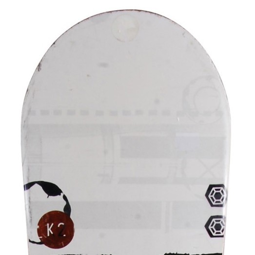  Snowboard seconda mano K2 Ray Gun bianco + fissazione
