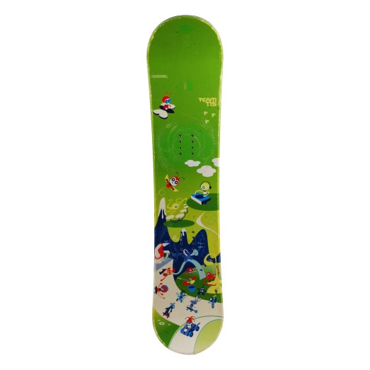 Junior snowboard Salomon team green + montaggio scafo