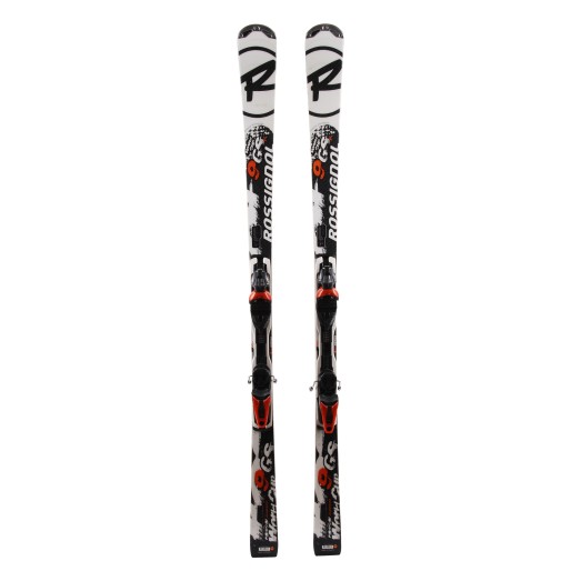  Ski verwendet Rossignol 9 GS WC Ti weiß schwarz + Bindungen