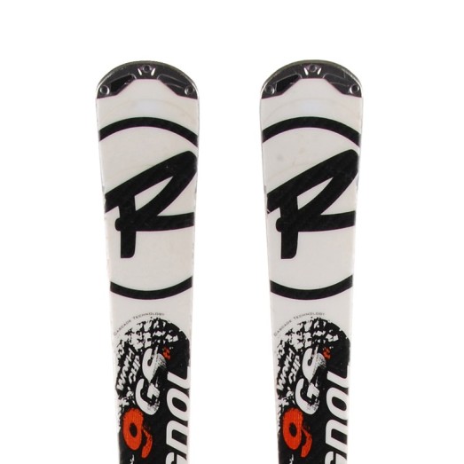  sci utilizzato Rossignol 9 GS WC Ti bianco nero + attacchi