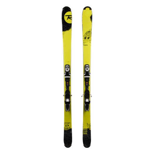  Junior Rossignol Scratch pro yellow ski + bindings