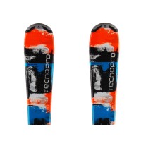  Tecno pro Pulse Team Junior Skiing schwarz / orange + Bindungen