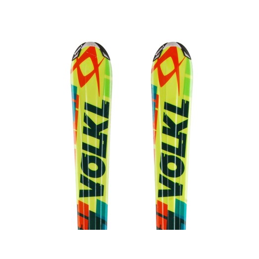 Junior Sci Volkl Racetiger SL Giallo Verde + attacchi