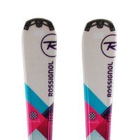  Esquí Rossignol Unique L rosa blanca + fijaciones