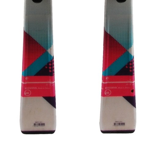  Esquí Rossignol Unique L rosa blanca + fijaciones
