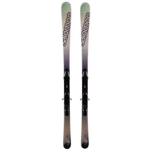 esquí Salomon Focus verde blanco + fijaciones