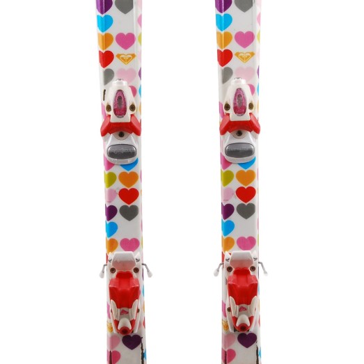  Junior ski Roxy heart multicolor 2nd choice + fijaciones