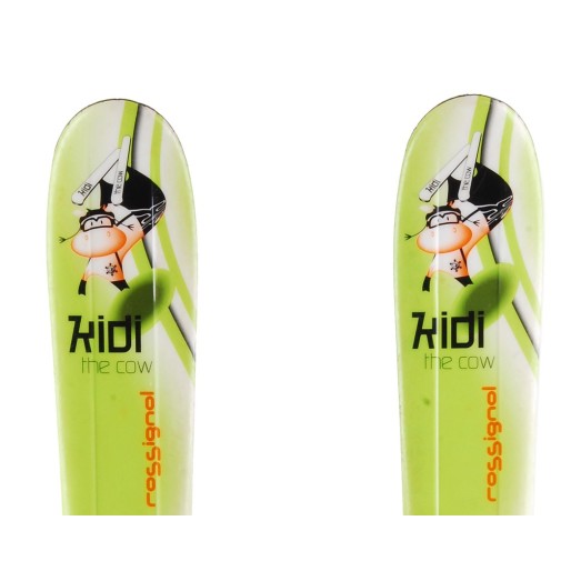 Ski occasion junior Rossignol Kidi the cow Qualité A + fixations