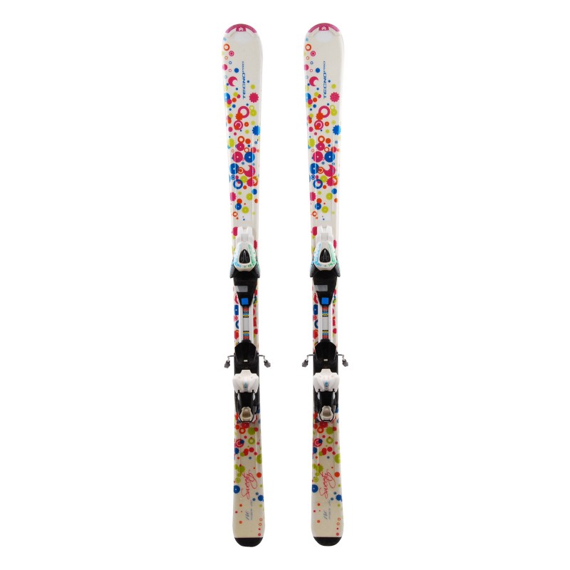 Ski occasion junior Tecno pro Sweety rond Qualité A + fixations