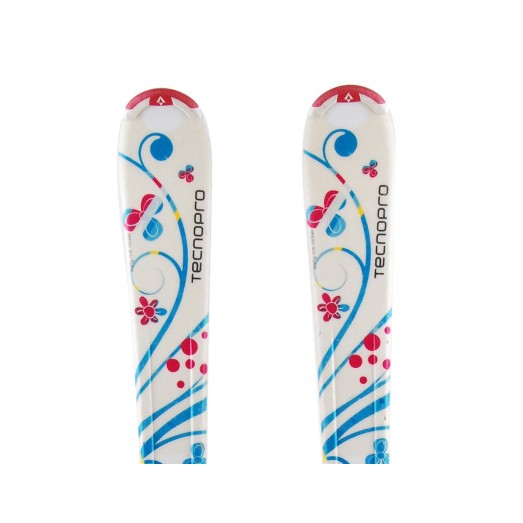 Esquís + fijaciones usados Tecnopro Sweety junior