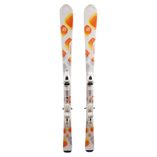  Sci Salomon Sun Bianco Arancione+ attacchi