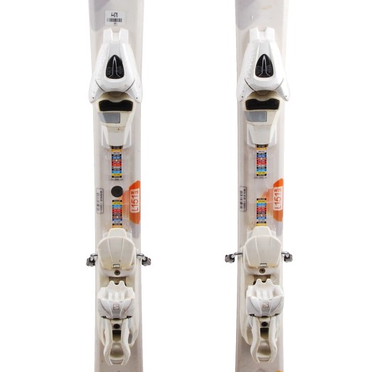  Ski Salomon Sun weiß orange + Bindungen
