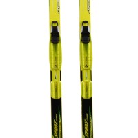 Ski de fond occasion Fischer RCS Sprint Crown yellow Junior + fixation norme NNN