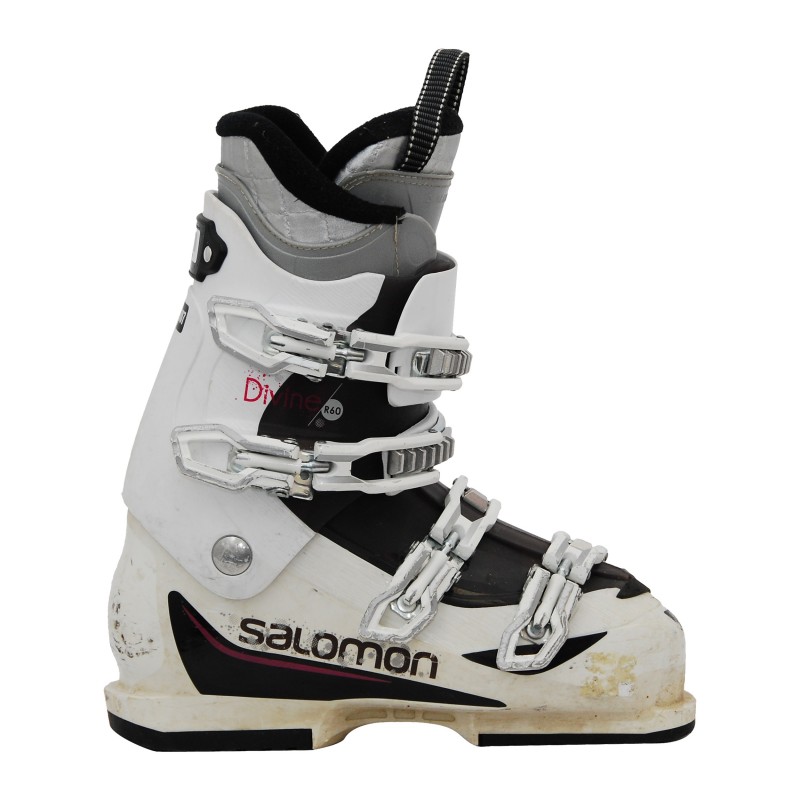 Chaussure de ski occasion Salomon Divine R60 blanc/rose qualité A