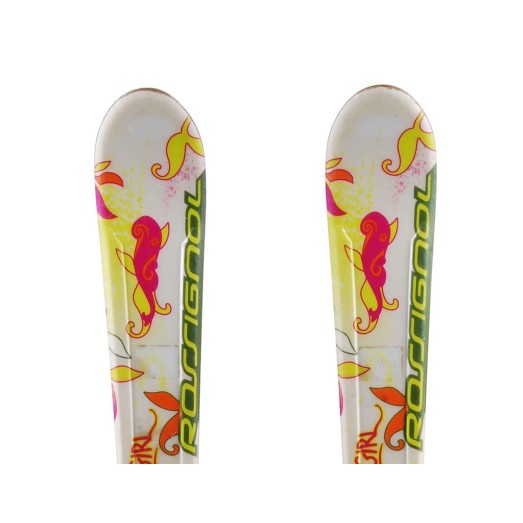  esquí junior Rossignol Fun Girl yellow fluo + fijaciones
