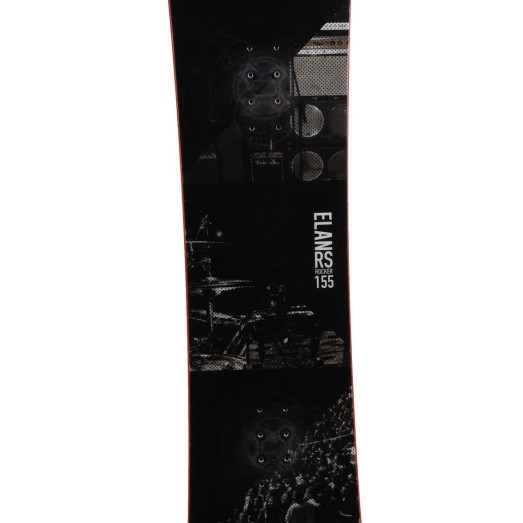  Gebrauchte Snowboard Elan RS / RS Wippe schwarz / gelb + Fixierung