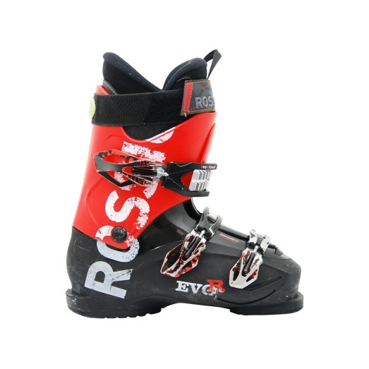 Rojo negro Rossignol Evo R utilizado bota de esquí