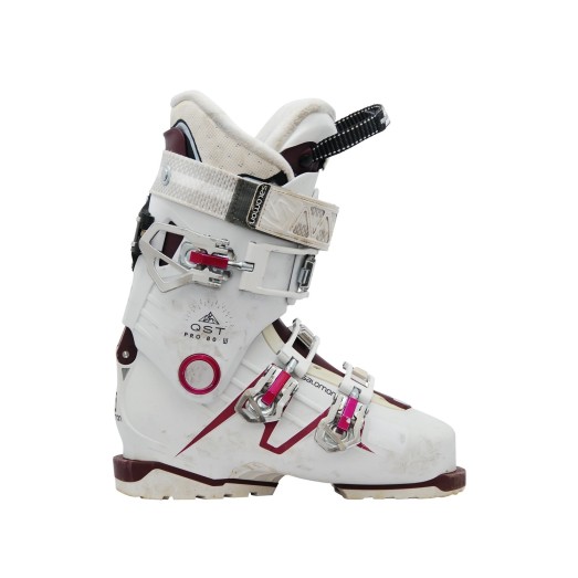 Chaussures de ski occasion Salomon QST Pro 80 W blanc rose - Qualité A