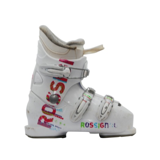Junior Rossignol divertido chica usó zapato de esquí