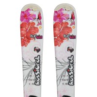 Ski occasion junior Rossignol Fun Girl fleurs + fixations - Qualité A