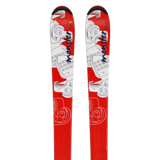 Ski occasion junior Head Monster Team Rouge+ fixations - Qualité A