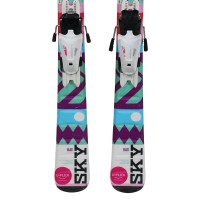 Ski occasion junior Elan Sky rose/violet + fixations - Qualité A