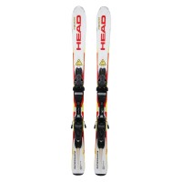 Ski occasion Head Team Supershape blanc/jaune/rouge + fixations - Qualité B