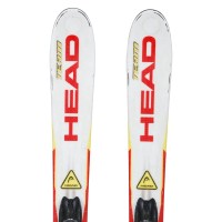 Ski occasion Head Team Supershape blanc/jaune/rouge + fixations - Qualité B