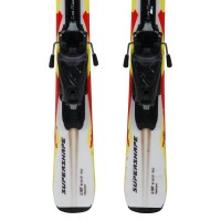 Ski occasion Head Team Supershape blanc/jaune/rouge + fixations - Qualité B