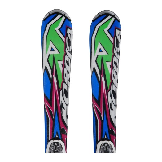 Ski occasion junior Nordica Dobermann team race J + fixations - Qualité A